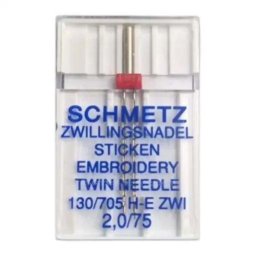 Иглы для швейных машин - двойные Schmetz Twin Embroidery 75/2.0