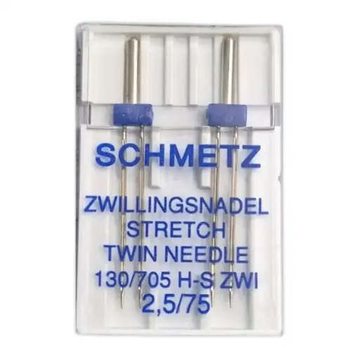 Иглы для швейных машин - двойные Schmetz Twin Stretch 2.5/75