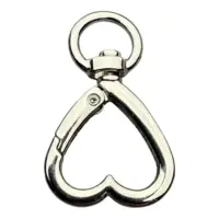 Карабин для сумки 10 мм Сердце (Никель)